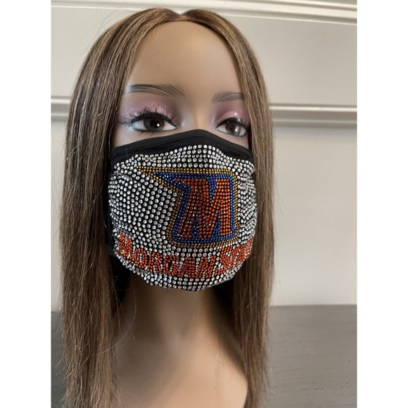 Morgan State University Bling Rhinestone Face Mask - Picture 6 of 14